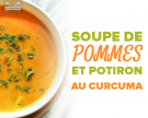 Soupe de pommes et de potiron aromatisée au curcuma